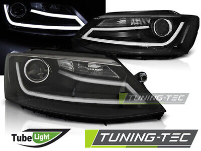 HEADLIGHTS TUBE LIGHT BLACK fits JETTA VI 1.11-18
