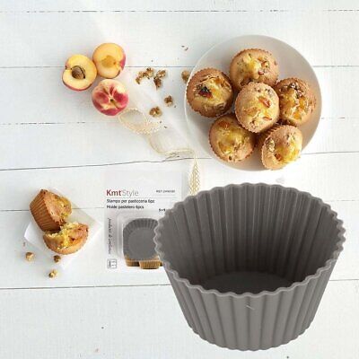 6 Pezzi Stampo Rotondo Forma Muffin Cupcake Budini da 5 x 2.5cm in Silicone di
