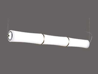 Lampada Led A Sospensione Moderno Forma 3 Canne Bambu Lunga 1310mm 52W 3000K