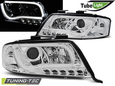 HEADLIGHTS TUBE LIGHT CHROME fits A6 05.97-05.01
