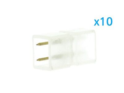 10 PZ Connettore Da 2 Pin Passo 6mm Per Unire e Allungare Bobina Led 220V Mono