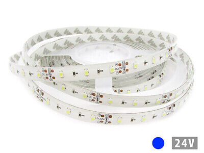 24V Bobina Led 5 Metri 300 Smd 3528 Colore Blue Tagliabile IP65 Biadesivo Per