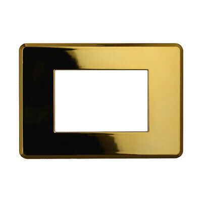 ETTROIT Placca Slim Sottile 3P Serie Moon Colore Oro Lucido Compatibile Con