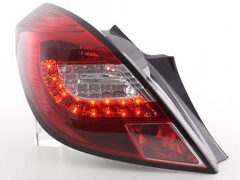 Coppia Fari Fanali Posteriori Tuning LED Corsa D 3 porte  06-10, rosso/chia