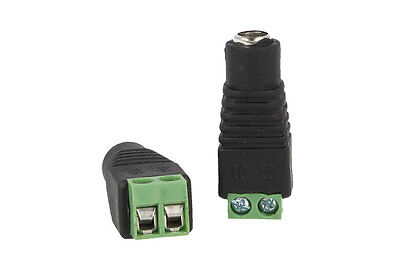2 PZ Connettore Convertitore Da Morsetti a Vite a Prese DC Femmine 55mm x 21mm