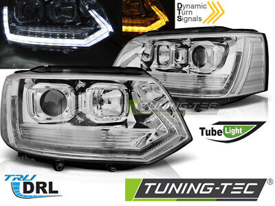 HEADLIGHTS TUBE LIGHT T6 LOOK CHROME fits T5 2010-2015