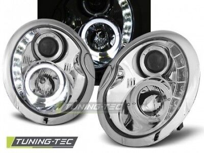 Coppia Fari Fanali Anteriori Tuning (COOPER) 05.01-10.06 DAYLIGHT Cromato Alogen