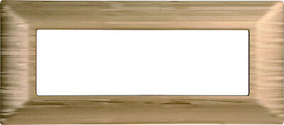 ETTROIT Placca Plastica Serie Solar 6P Colore Oro Satinato Compatibile Con