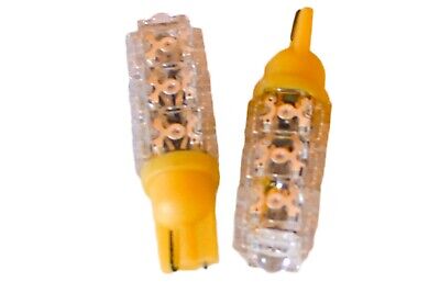 Coppia 2 Lampade Led T10 Con 13 F5 Flux Colore Giallo Yellow 12V 2W <p>
