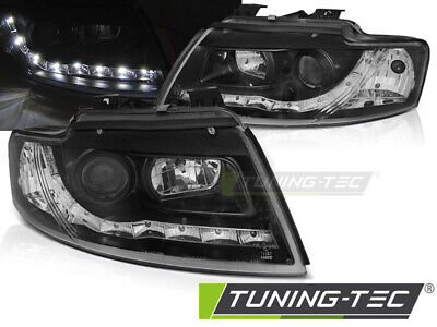 HEADLIGHTS DAYLIGHT BLACK fits A4 B6 CABRIO 02-06