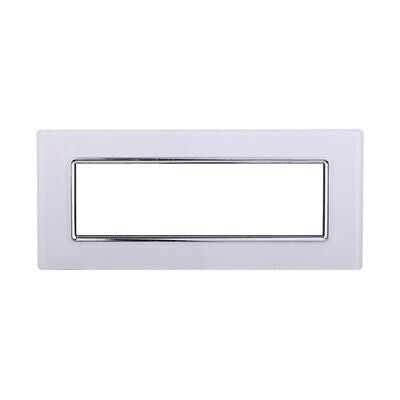 ETTROIT Placca In Vetro Serie Space 7P Colore Bianco Compatibile Con Bticino