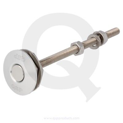 Ganci chiusura cofano Super Veloce 315mm - M6 - alluminio silver
