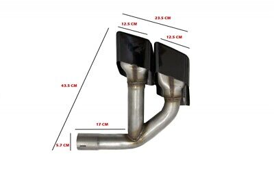 Coppia Codolini Di Scarico per Q7 4M 2015-2019 Neri Solo per 3.0 Benzina