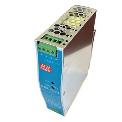 MeanWell NDR-75-24 Trasformatore Rotaia Industriale 24V 75W 3,2A Barra Guida