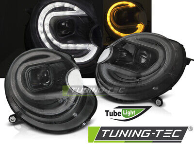 HEADLIGHTS TUBE LIGHT BLACK LED fits (COOPER) 06-14