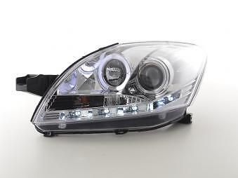 Coppia Fari Fanali Anteriori Tuning Dayline Luci Diurne Yaris Vios 08- cr