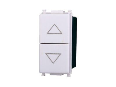 ETTROIT Pulsante Doppio Interbloccato Saliscendi 10A Colore Bianco Compatibile