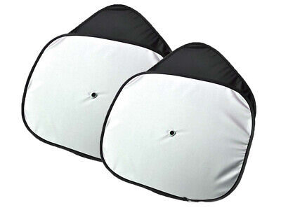 2 Pezzi Tendina Parasole Laterale Auto 44X38cm Argento protegge raggi UV