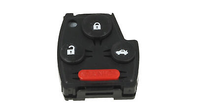 Gommino 4 Tasti Nero Ricambio Telecomando Guscio Chiave Per Auto