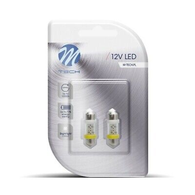 Lampada Led Blister 2x Diodo LED L022 - C5W 31mm 4LED 3mm giallo