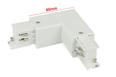 Connettore Giunto Forma L Colore Bianco Per Barra Sistema Binario Trifase CB401