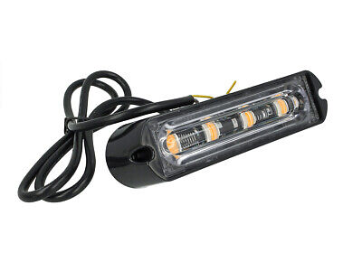 Lampada Luce Lampeggiante Led Strobo Arancione 12V 24V 4W Smd 3535 Segnalazione