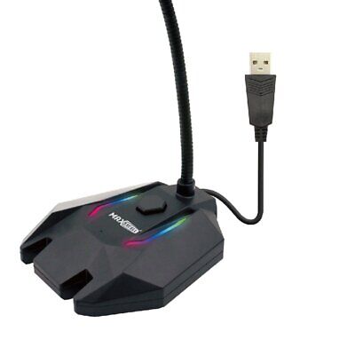 <ul> <li>Microfono da Tavolo Flessibile con LED RGB per Lavoro, Video Chat