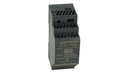 MeanWell HDR-30-24 Trasformatore Rotaia Industriale 24V 36W 1.5A Barra Guida DIN