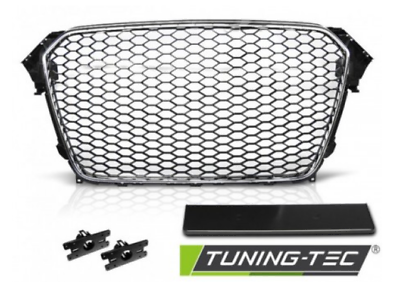 Griglia Anteriore Tuning GRILL A4 (B8) RS-STYLE 11.2011-2015 Cromato Nero