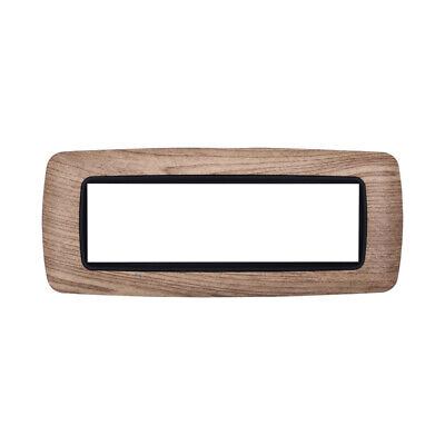 ETTROIT Placca Plastica Bombata Serie Space 7P Colore Legno Chiaro Compatibile