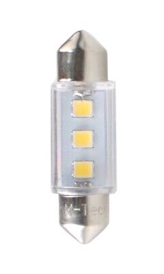 LOTTO DI 10 PEZZI Diodo LED L090 C5W 36mm 3xSMD3528 bianco