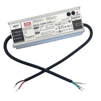 Meanwell HLG-120H-24A Alimentatore Led Driver CC CV 120W 24V 5A IP67 Input 220V
