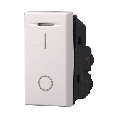 ETTROIT Interruttore Bipolare 0-1 16A Colore Bianco Compatibile Con Bticino