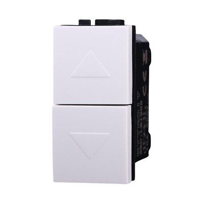 ETTROIT Pulsante Doppio Interbloccato Saliscendi 10A Colore Bianco Compatibile