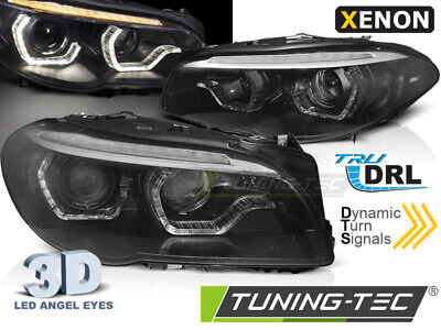 FARI XENON ANGEL EYES LED DRL NERI SEQ per F10 / F11 10-13