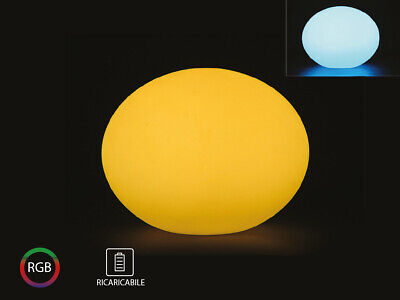 Lampada Led RGBW Luminosa Con Forma di Uova Oval Ball Light Ricaricabile