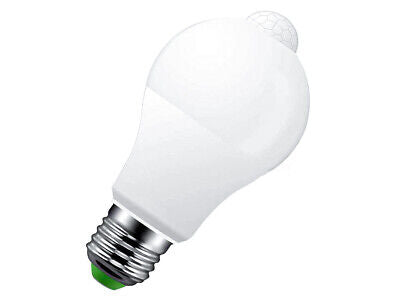 Lampada A Led E27 Con Sensore Movimento Infrarossi 7W 560 Lumen A60 6500K