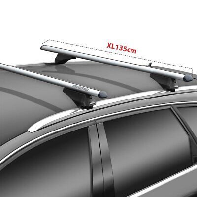 MENABO Tiger Silver XL Barre Da Tetto Flush Rails 135cm (Rail Integrati) Made