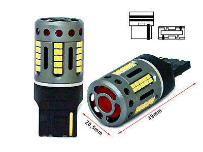 Lampada Led 7440 T20 W21W 100% Canbus 12V 21W Effettiva Bianco 6000K Con Ventol