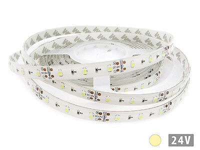24V Bobina Led 5 Metri 300 Smd 3528 Bianco CaldoTagliabile IP65 Biadesivo Per Ca
