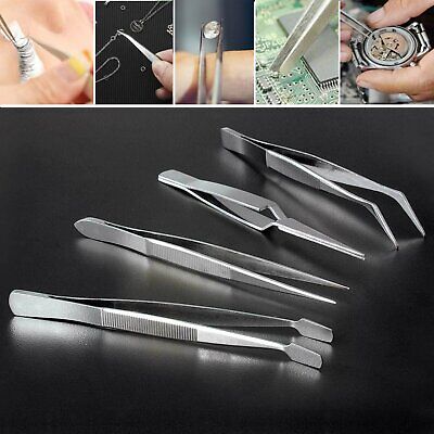 Kit di 4 Pinzette Precisione Multifunzione per Laboratori Industriali,