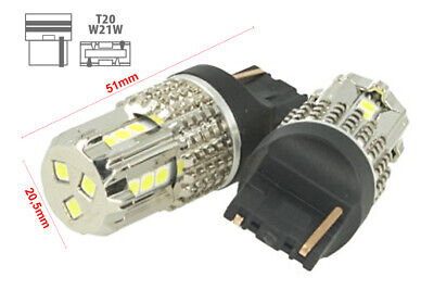 Lampada Led 7740 T20 W21W 12V 45W No Polarita Bianco Super Potente