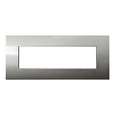 ETTROIT Placca Plastica Serie Venus 7P Colore Bronzo Compatibile Con Vimar Arke