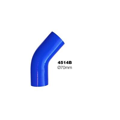 Curva 45°blu Manitor id.70mm silicone rinforzato 4 strati