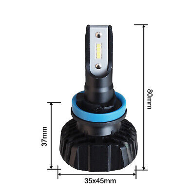 H11 H9 H8 H16 All in one led conversion 2 pezzi CSP 4500lm 6500°K 20W
