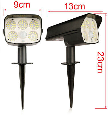Lampada Led Solare da Terra Con Sensore di Movimento Picchetto 800mAh 6500K 86