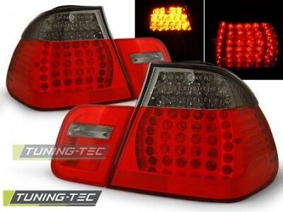Coppia Fari Fanali Posteriori Tuning E46 09.01-03.05 SEDAN Fume' Rosso LED