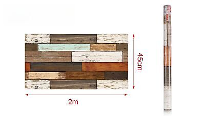 6 Rotoli Carta Adesive Per Mobili 45X200cm Legno Pallet da Parati Autoadesive