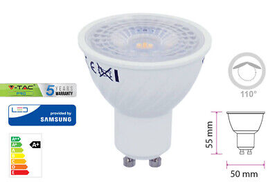 Lampada Led GU10 6.5W=60W 220V 110 Gradi Bianco Freddo 6400K Chip Samsung Garan