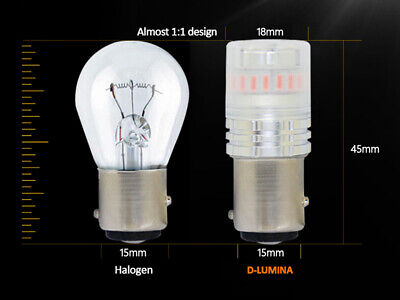 Lampada Led 1157 BAY15D P21/5W Canbus Rosso 12V No Errore IP67 Illuminazione